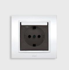 EL-Bİ ZENA KAPAKLI TOPRAKLI PRİZ M.GRİ 609-011000-218