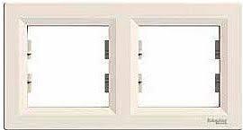 SCHNEİDER ASFORA KREM 2 Lİ YATAY ÇERÇEVE EPH5800223