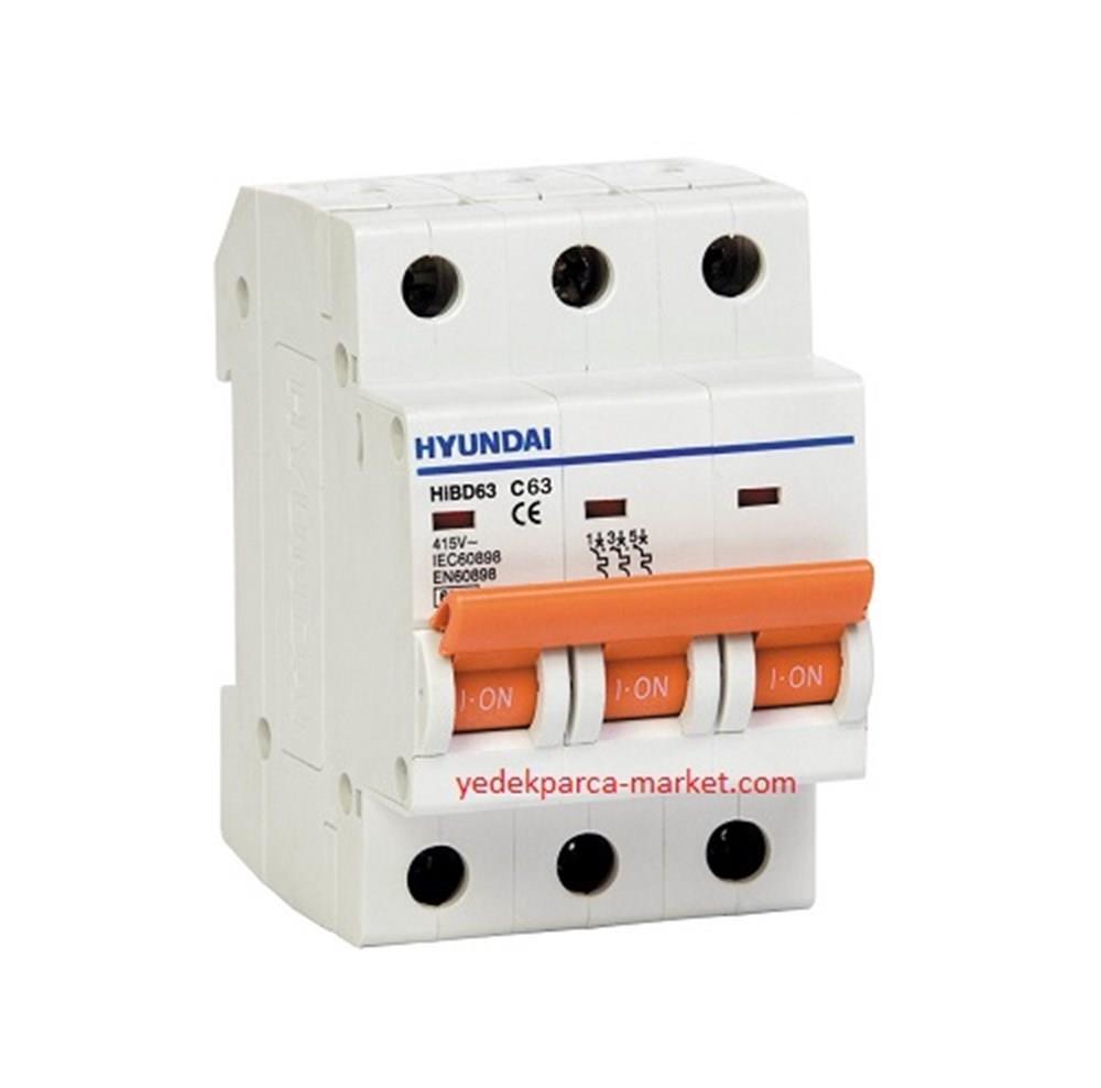 HYUNDAI 3P 63A 3KA C TİPİ OTOMAT