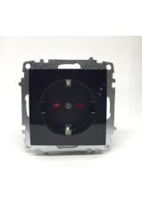 EL-Bİ ZENA VEGA VANTABLACK ÇOCUK KORUMALI TOPRAKLI PRİZ 609-014800-243