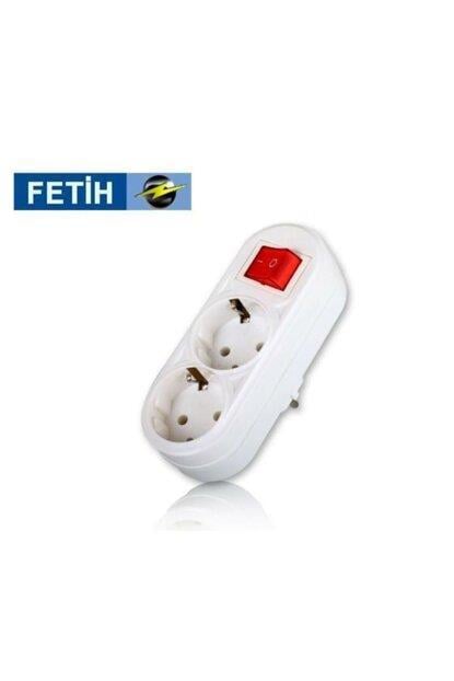 FETİH İKİLİ ANAHTARLI TOPRAKLI FİŞ PRİZ 106-02Y