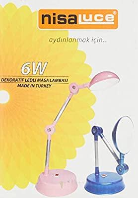 NİSA LUCE MAVİ DEKORATİF LEDLİ MASA LAMBASI ENS1420-M