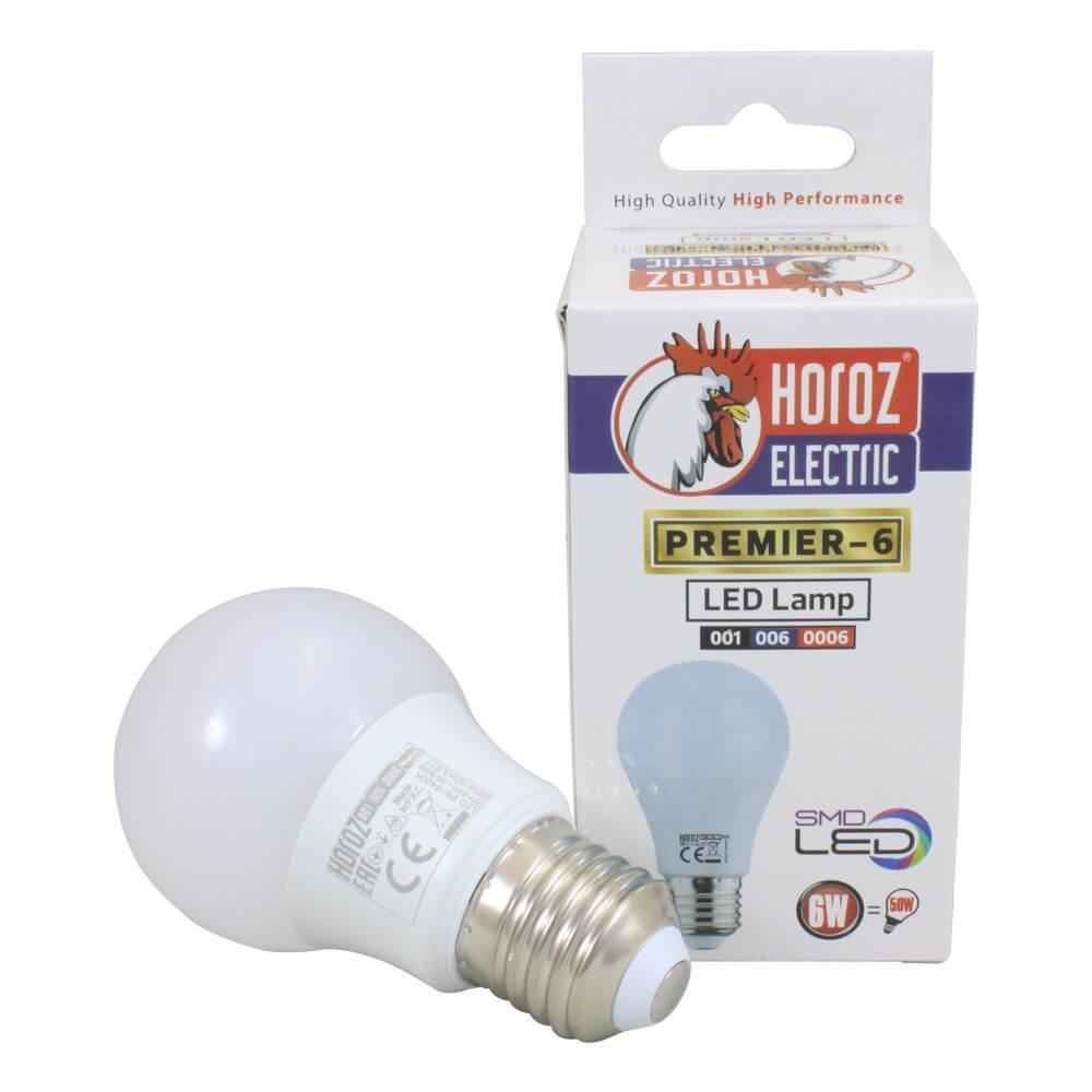 HOROZ PREMIER-6 6W E27 6400K BEYAZ LED AMPUL 0010060006