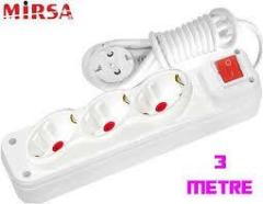 MİRSA 3 LÜ 3 METRE ANAHTARLI GRUP PRİZ 7730103