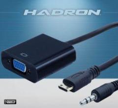 HADRON HD4577 -50 ÇEVİRİCİ MİNİ HDMI TO VGA SESLİ