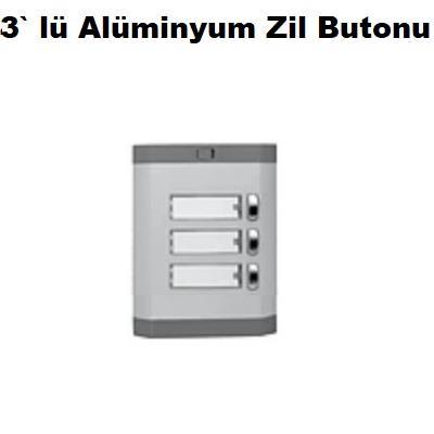 ZİL BUTONU 3 LÜ ALÜMİNYUM