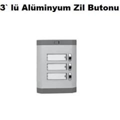 ZİL BUTONU 3 LÜ ALÜMİNYUM