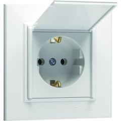 MAKEL KAREA BEYAZ KAPAKLI TOPRAKLI PRİZ 57001029