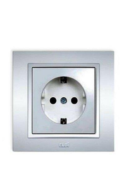 EL-Bİ ZENA METALİK GRİ  TOPRAKLI PRİZ 609-011000-217